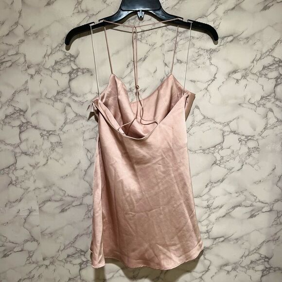 Significant Other Satin T Strappy Back Mini Dress - Picture 6 of 6